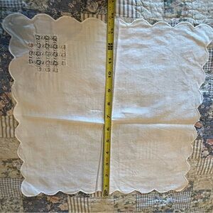 Vintage White Linen Dinner Napkins Set‎ of 8